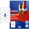 Glossy Oval Labels 980012 Content: 80 Labels / 10 Sheets